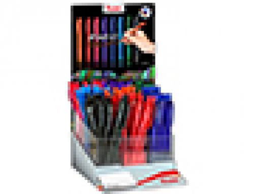 Expositor pentel bx417 com 9 duzias 24 x azul 12 x preto vermelho verde azul ceu laranja rosa e violeta , Pentel , 900869 , 4016284339695